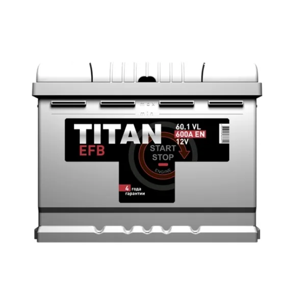 Аккумулятор TITAN 60 Ач 600 А (EN), обратная полярность, LN2