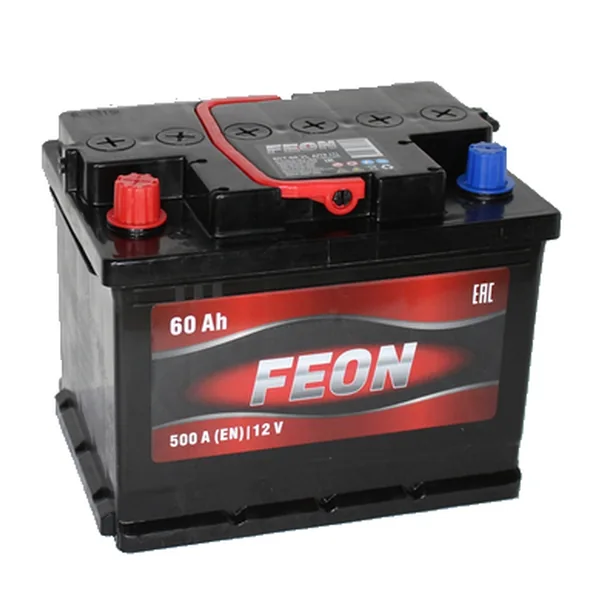Аккумулятор FEON 60 Ач 550 А (EN), прямая полярность, LN2