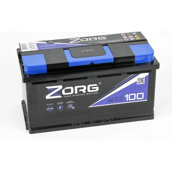 Аккумулятор ZORG 100 Ач 450 А (EN), обратная полярность, LN5