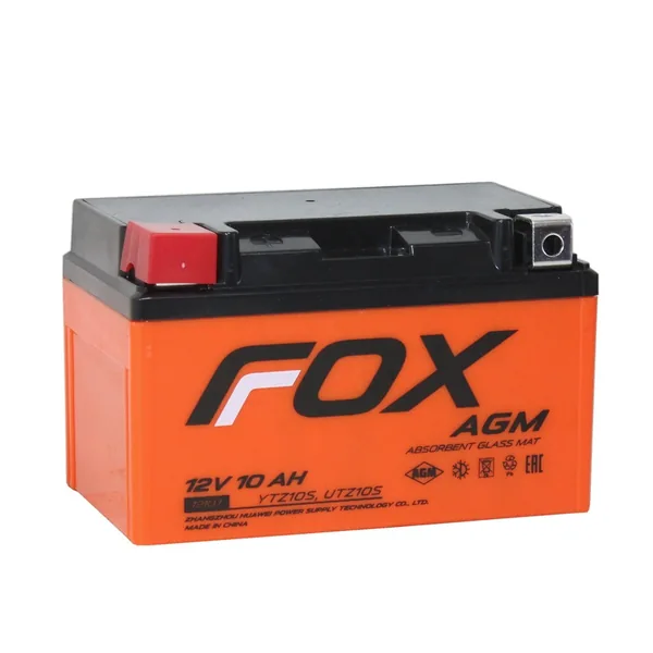 Аккумулятор FOX YTZ10S 10 Ач, прямая полярность, 151x65x94