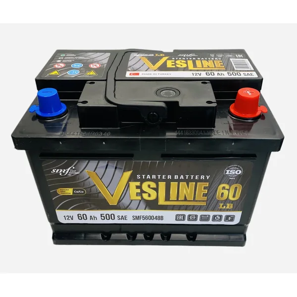 Аккумулятор VESLINE 60 Ач 520 А (EN), прямая полярность, LN2