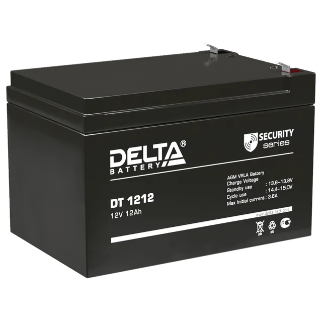 Аккумулятор DELTA 12 Ач, 151x98x94