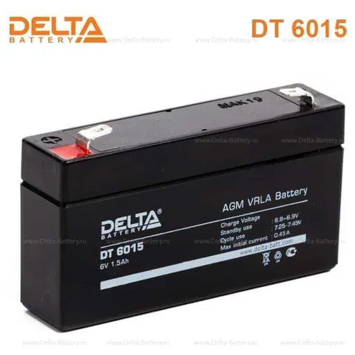 Аккумулятор DELTA 1.5 Ач, 97x24x58