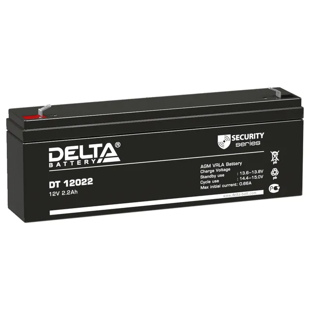 Аккумулятор DELTA 2.2 Ач, 178x35x67