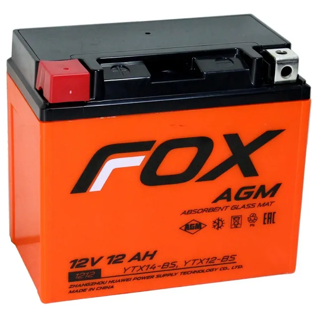 Аккумулятор FOX 12 Ач, 150x86x131