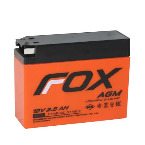 Аккумулятор FOX GT4B-5 2.5 Ач, 114x39x87