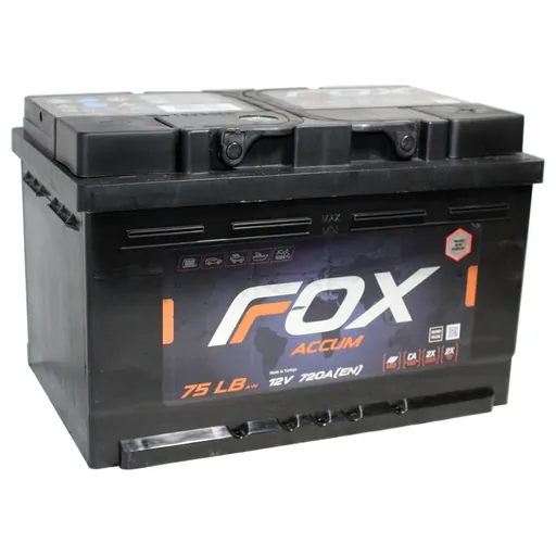 Аккумулятор FOX 75 Ач 720 А (EN), обратная полярность, LN3