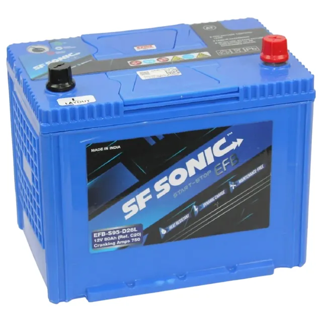 Аккумулятор SF SONIC 80 Ач 750 А (EN), обратная полярность, D26