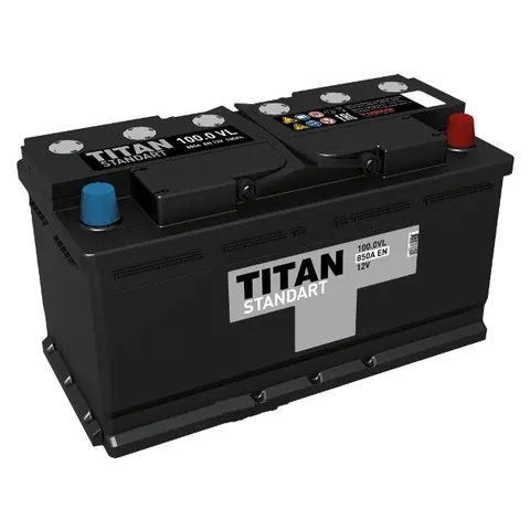Аккумулятор TITAN STANDART 100 Ач 820 А (EN), обратная полярность, LN4