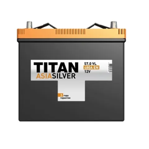 Аккумулятор TITAN Asia Silver 57 Ач 450 А (EN), обратная полярность, B24