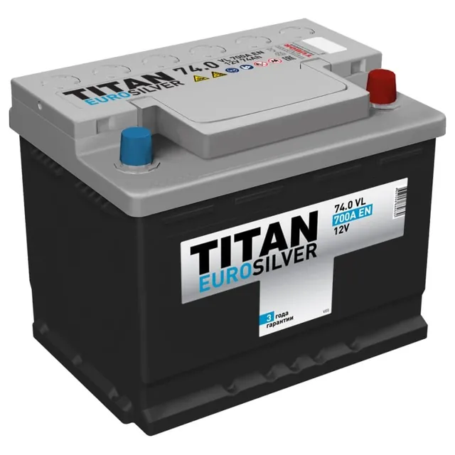 Аккумулятор TITAN Euro Silver 74 Ач 700 А (EN), обратная полярность, LN3