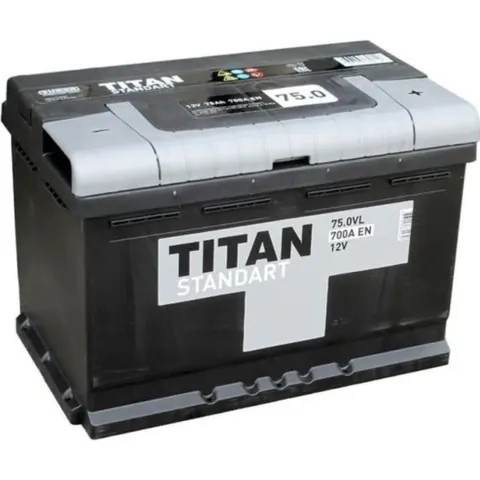 Аккумулятор TITAN Standart 75 Ач 650 А (EN), прямая полярность, LN3
