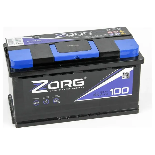 Аккумулятор ZORG 100 Ач 450 А (EN), обратная полярность, LN5