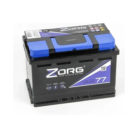 Аккумулятор ZORG 77 Ач 670 А (EN), обратная полярность, LN3