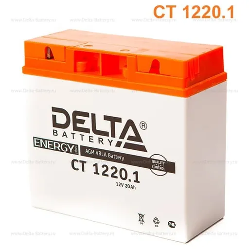 Аккумулятор DELTA YT19BL-BS 20 Ач 260 А (EN), обратная полярность, YTX24HL