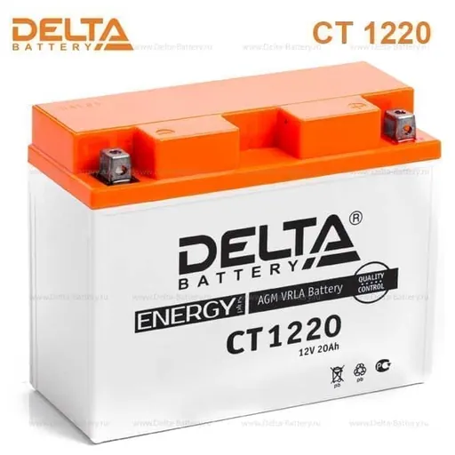 Аккумулятор DELTA Y50-N18L-A 20 Ач 250 А (EN), обратная полярность, YTX24HL
