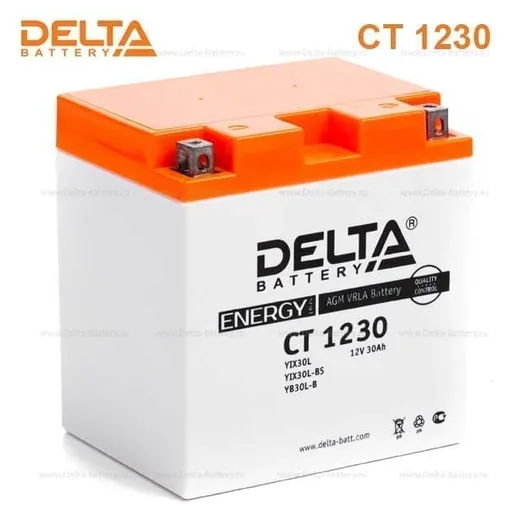 Аккумулятор DELTA 30 Ач 300 А (EN), обратная полярность, YIX30L