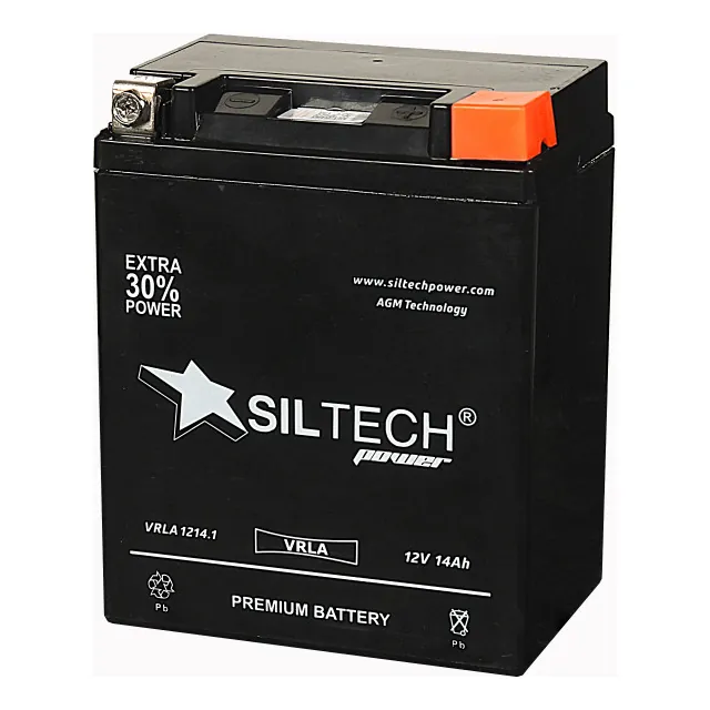 Аккумулятор SILTECH 14 Ач 220 А, обратная полярность, YTX14HL