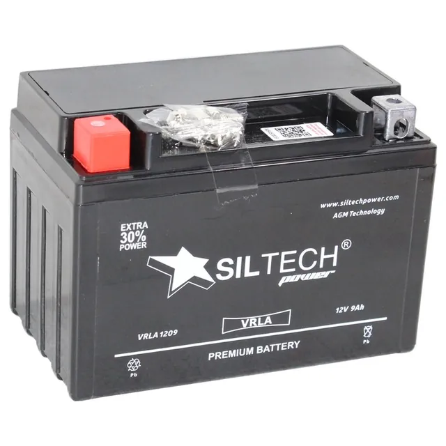 Аккумулятор SILTECH 9 Ач 150 А, прямая полярность, YTX9